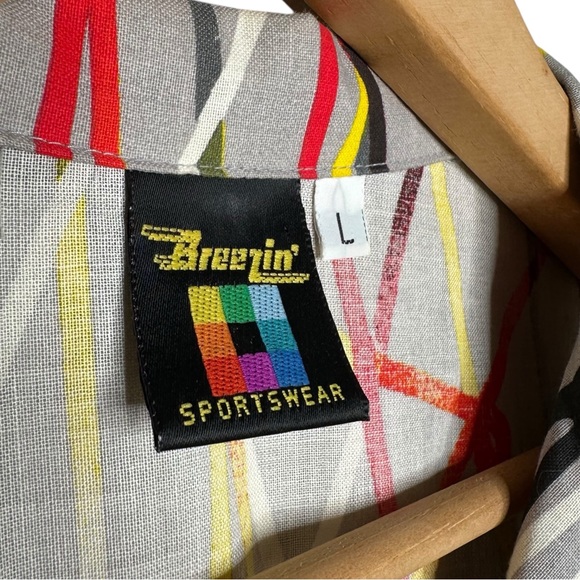 Vintage 80s Breezin Sportswear Camp Shirt - Picture 6 of 7